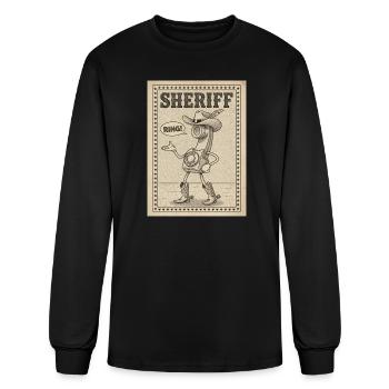 Sheriff Ring Western Phone - Men's Long Sleeve T-Shirt - black - Front