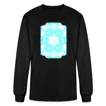 Aqua Vortex Circle - Men's Long Sleeve T-Shirt - black - Front