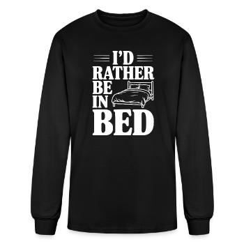 I'd Rather Be In Bed - Men's Long Sleeve T-Shirt - black - Front