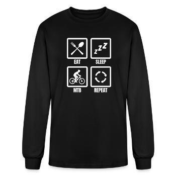 Mountain Biker Schedule - Men's Long Sleeve T-Shirt - black - Front