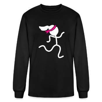 Course sportive - T-shirt à manches longues Homme - noir - Devant