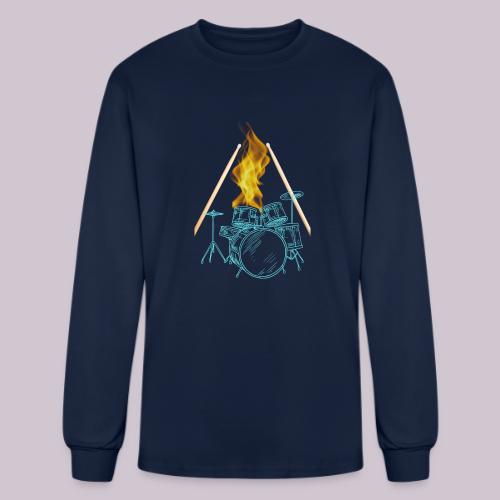 Drums on Fire - Men's Long Sleeve T-Shirt