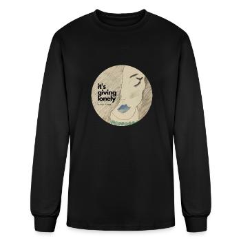 it's giving lonely - pink jayden (Jayden Braddock) - Men's Long Sleeve T-Shirt - black - Front
