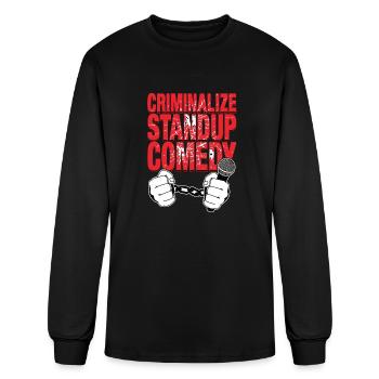 CRIMINALIZE STANDUP COMEDY - Men's Long Sleeve T-Shirt - black - Front