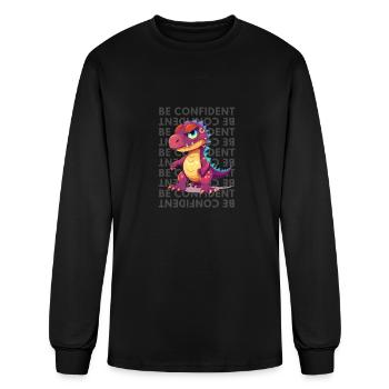 Confident Carnotaurus: Confident and Powerful Dino - Men's Long Sleeve T-Shirt - black - Front