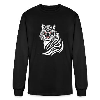 Lion art - Men's Long Sleeve T-Shirt - black - Front