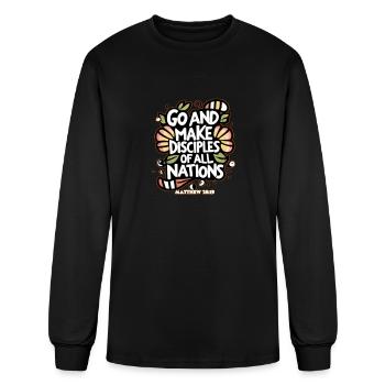 Go and make Disciples of all Nations Matt 28:19 - Men's Long Sleeve T-Shirt - black - Front