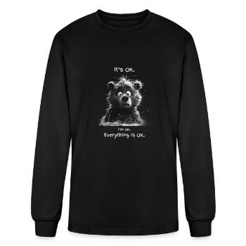 It s OK. I m OK. Everything is OK. - Men's Long Sleeve T-Shirt - black - Front