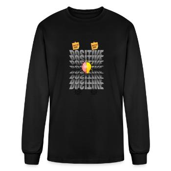 positive think - Men's Long Sleeve T-Shirt - black - Front
