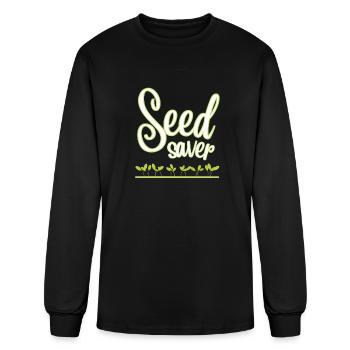 Seed Saver - Men's Long Sleeve T-Shirt - black - Front