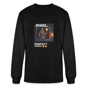 Pixel Perfect Mage Gaming and Magic - Men's Long Sleeve T-Shirt - black - Front