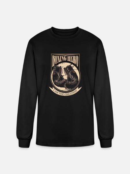 Boxing Hero - i am the greatest - Men's Long Sleeve T-Shirt - black