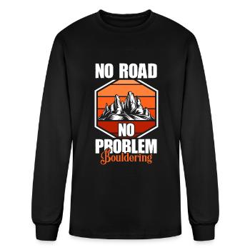 Climbing Rock Climbing Strenght Rope - Men's Long Sleeve T-Shirt - black - Front