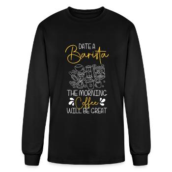 Coffee Coffee Cup Bar - Men's Long Sleeve T-Shirt - black - Front