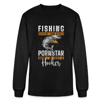 Angler Hobby Fishing Boat Tournament - Men's Long Sleeve T-Shirt - black - Front