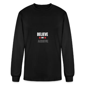 Believe and Achieve - Men's Long Sleeve T-Shirt - black - Front