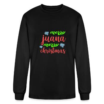 merry juana merry christmas - Men's Long Sleeve T-Shirt - black - Front