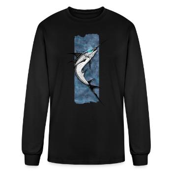 Azure Marlin: Majesty of the Depths - Men's Long Sleeve T-Shirt - black - Front