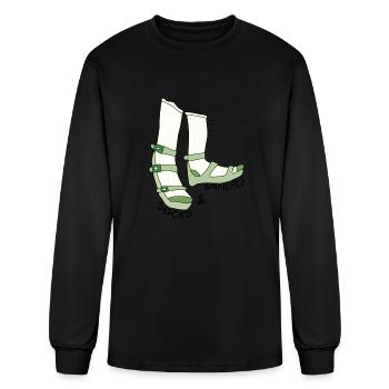 socks and sandals - Men's Long Sleeve T-Shirt - black - Front