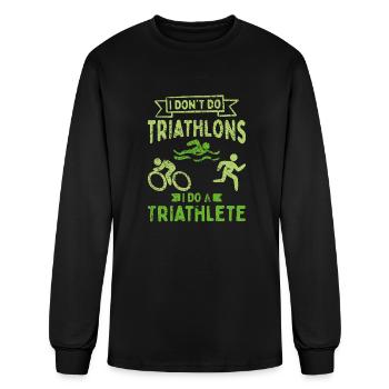 Triathlon Triathlete - Men's Long Sleeve T-Shirt - black - Front