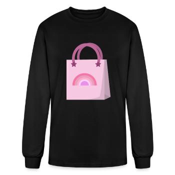 SHOP BAG ILLUSTRATION - Men's Long Sleeve T-Shirt - black - Front