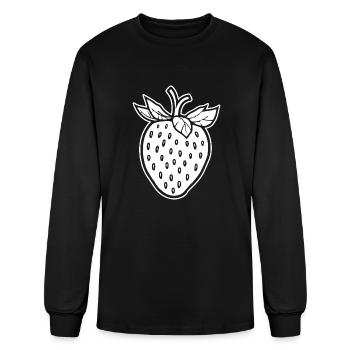 Strawberry Fruit Berries - Men's Long Sleeve T-Shirt - black - Front