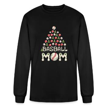 Baseball Mom T-shirt - Men's Long Sleeve T-Shirt - black - Front