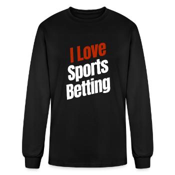 I Love Sports Betting Horse Betting Derby - Men's Long Sleeve T-Shirt - black - Front