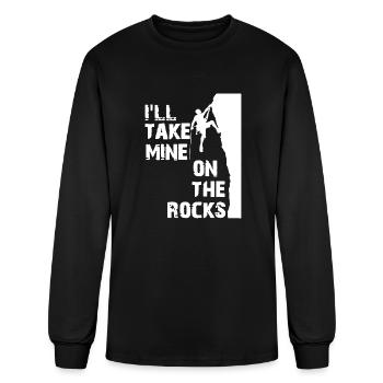 Rock Climbing - Men's Long Sleeve T-Shirt - black - Front