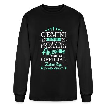 Zodiac Signs Birthday Astrology Date Of Birth - Men's Long Sleeve T-Shirt - black - Front