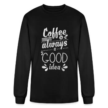 Bartender Coffee Drinker Milk Coffee Lover - Men's Long Sleeve T-Shirt - black - Front