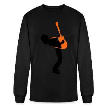 guitar player - Men's Long Sleeve T-Shirt - black - Front