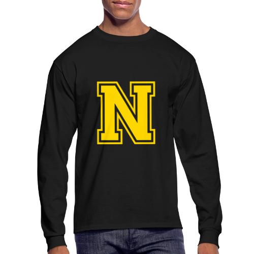 Letter N – Capital Athletic Alphabet Monogram - Men's Long Sleeve T-Shirt