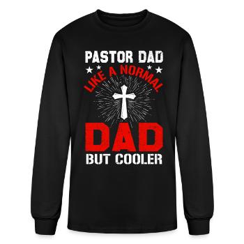 Pastor and Dad Pastor Gifts for Men Fathers Day - Men's Long Sleeve T-Shirt - black - Front