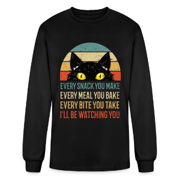 cat kitten cats cat lover cat lover cat owner - Men's Long Sleeve T-Shirt - black - Front