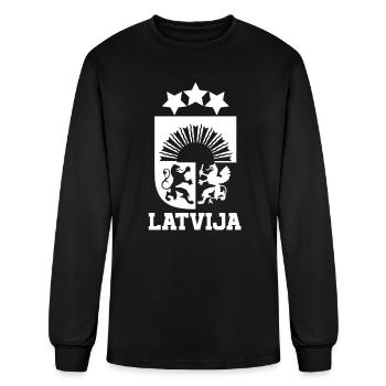 Latvia - Men's Long Sleeve T-Shirt - black - Front