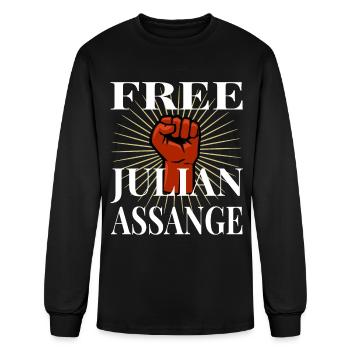 Free Julian Assange Wikileaks - Men's Long Sleeve T-Shirt - black - Front