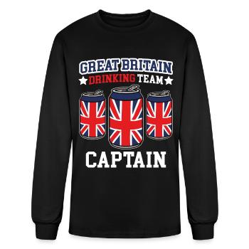 Great Britain Drinking Team Captain - Men's Long Sleeve T-Shirt - black - Front