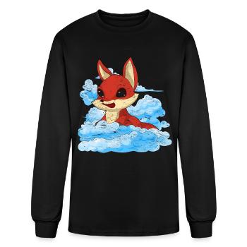Forest animal nature forest dweller gift clouds fo - Men's Long Sleeve T-Shirt - black - Front