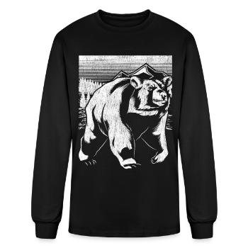 Animal lover forest dweller forest animal gift bea - Men's Long Sleeve T-Shirt - black - Front