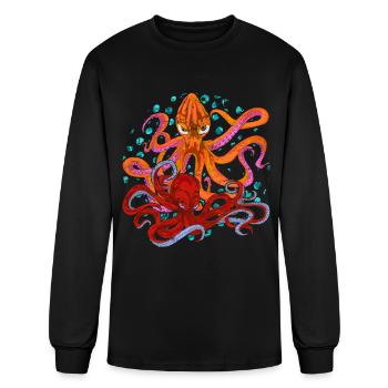 sea creature ocean animal octopus gift octopus - Men's Long Sleeve T-Shirt - black - Front