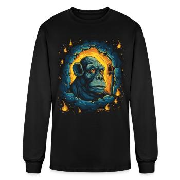 Night of the Starry Dungeon Monkey - Men's Long Sleeve T-Shirt - black - Front