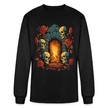 The Dark Dungeon of Love Skulls and Roses - Men's Long Sleeve T-Shirt - black - Front