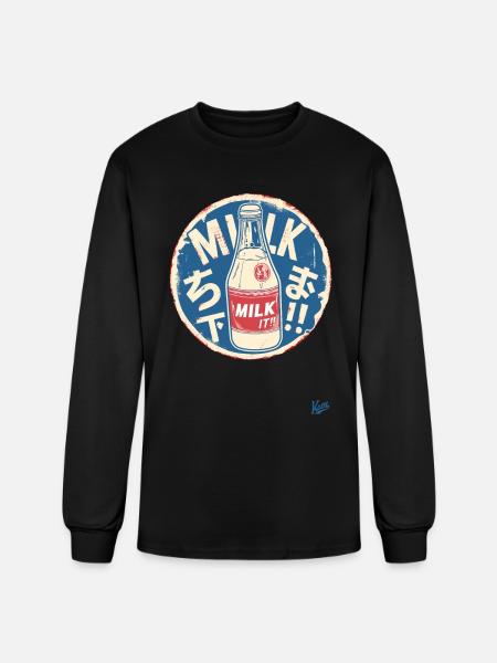 Japanese Milk Art - Men's Long Sleeve T-Shirt - black