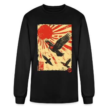 Propaganda Birds – Unite for the Flock - Men's Long Sleeve T-Shirt - black - Front