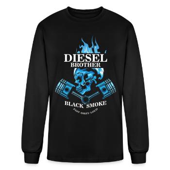 Diesel Brother Black Smoke, Fast Dirty Loud - Men's Long Sleeve T-Shirt - black - Front