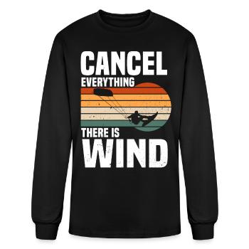 Windsurfing, Kitesurfing Kite Surfer - Men's Long Sleeve T-Shirt - black - Front
