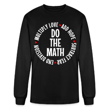 do the math, math teacher love - Men's Long Sleeve T-Shirt - black - Front