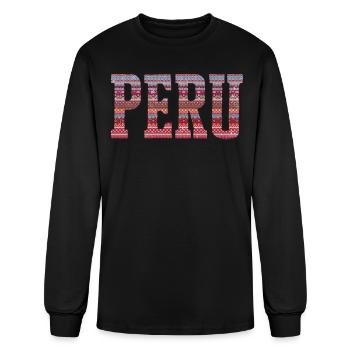 Peru Fan, south america - Men's Long Sleeve T-Shirt - black - Front