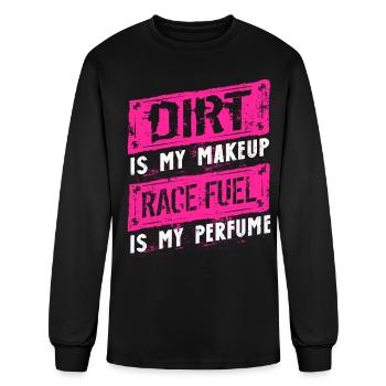 Dirt is my makeup race girl, racing - Men's Long Sleeve T-Shirt - black - Front